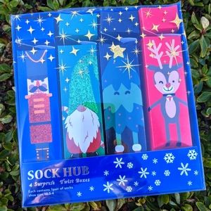 Sock Hub 4 Surprise Holiday Collection Twist Boxes / Stocking Stuffers
